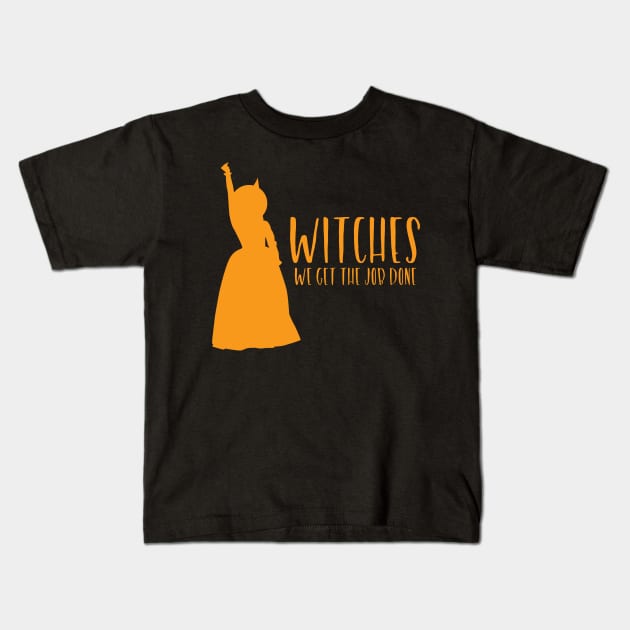 Witches We Get The Job Done, Halloween, Hamilton Kids T-Shirt by FairyNerdy